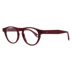 women Fendi Round Eyeglasses FFM0015 C9A Red 49mm M0015