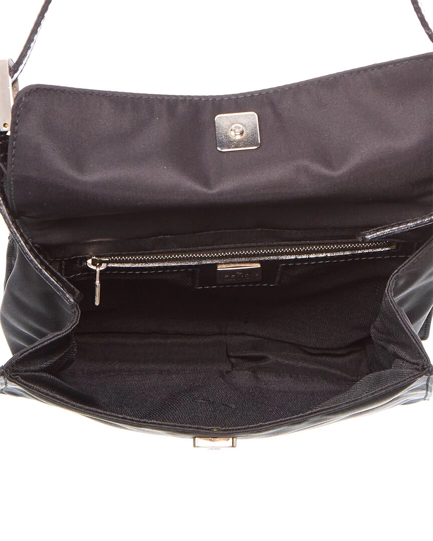 women FENDI Black Nylon Flap Shoulder Bag (Authentic Pre-Owned) 6 women FENDI Black Nylon Flap Shoulder Bag (Authentic Pre-Owned) - Image 4