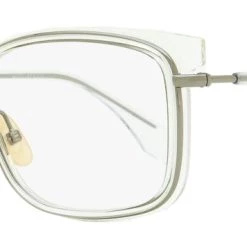 Fendi Men's Rectangular Eyeglasses FFM0064 900 Crystal/Ruthenium 54mm