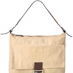 women FENDI Brown Monogram Canvas Mamma Zucca Bag (Authentic Pre-Owned)