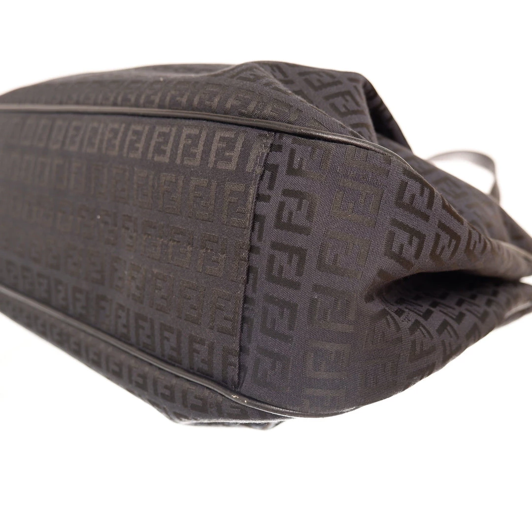 women Fendi Black Zucchino Canvas Hobo Bag 8 women Fendi Black Zucchino Canvas Hobo Bag - Image 6