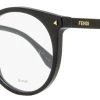 Fendi Women's Round Eyeglasses FF0350 807 Black/Gold 48mm -Fendi shop 3846b51fab774950b8bd4137a28cb747 1080x