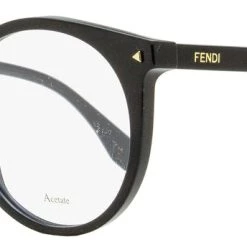 Fendi Women's Round Eyeglasses FF0350 807 Black/Gold 48mm