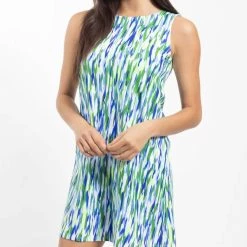 Jude Connally women Melody Dress Jude Cloth In Watercolor Blue Green -Fendi shop 3dfa2479d1844ef08134fab288cbe90b 1080x