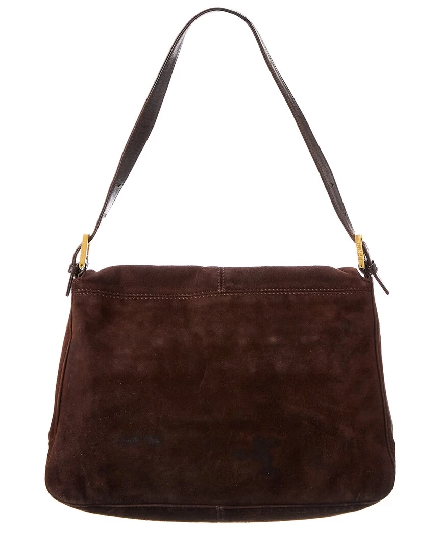 women FENDI Dark Brown Zucca-Print Leather Mamma Tote (Authentic Pre-Owned) 4 women FENDI Dark Brown Zucca-Print Leather Mamma Tote (Authentic Pre-Owned) - Image 2