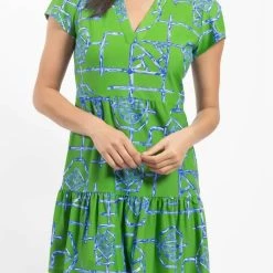 Jude Connally women Ginger Bamboo Dress In Grass Green