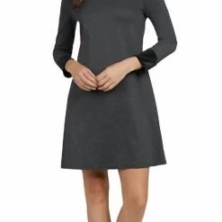 Jude Connally women Adriana Ponte Dress In Charcoal/Black