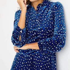 Jude Connally women Henley Dress in Mini Leopard Royal Navy -Fendi shop 5c49813629ef4c79bde0da1e107b2b36 1080x