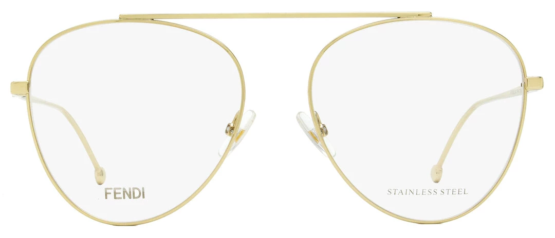 Fendi Women's Aviator Eyeglasses FF0352 J5G Gold 56mm 4 Fendi Women's Aviator Eyeglasses FF0352 J5G Gold 56mm - Image 2