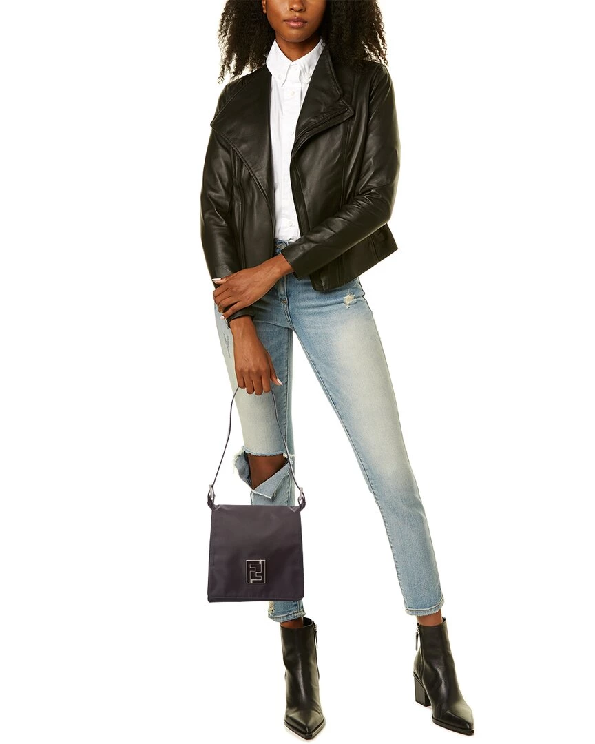 women FENDI Black Nylon Flap Shoulder Bag (Authentic Pre-Owned) 7 women FENDI Black Nylon Flap Shoulder Bag (Authentic Pre-Owned) - Image 5