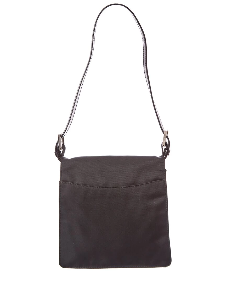 women FENDI Black Nylon Flap Shoulder Bag (Authentic Pre-Owned) 4 women FENDI Black Nylon Flap Shoulder Bag (Authentic Pre-Owned) - Image 2