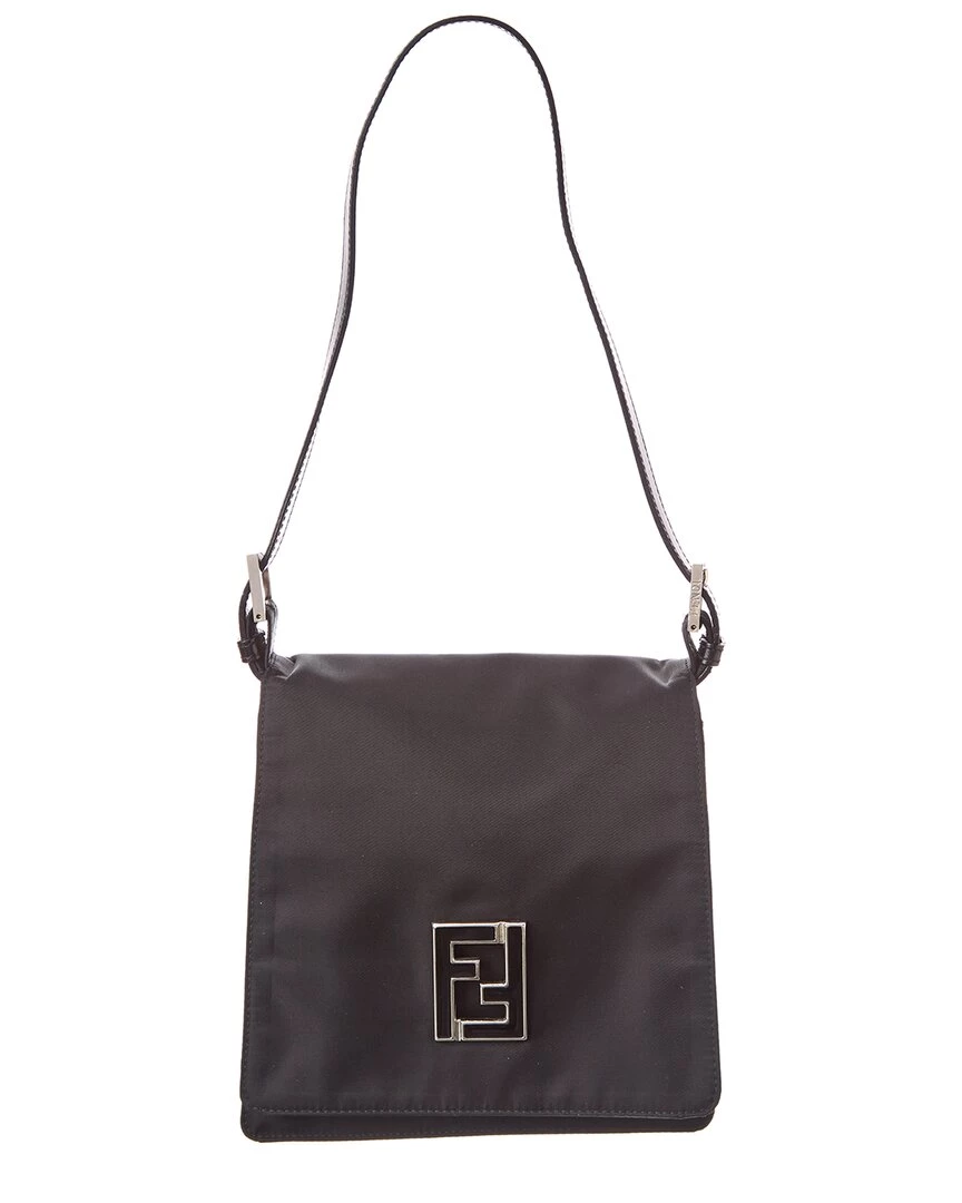 women FENDI Black Nylon Flap Shoulder Bag (Authentic Pre-Owned) 3 women FENDI Black Nylon Flap Shoulder Bag (Authentic Pre-Owned)