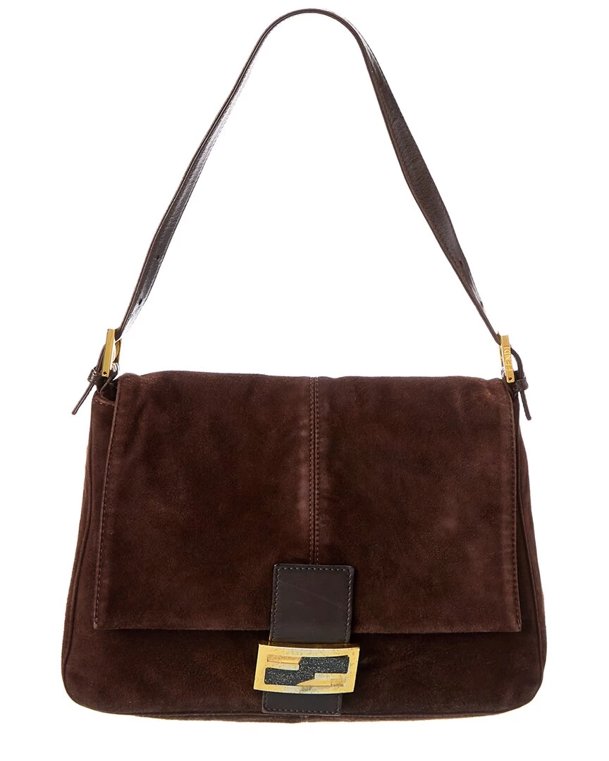 women FENDI Dark Brown Zucca-Print Leather Mamma Tote (Authentic Pre-Owned) 3 women FENDI Dark Brown Zucca-Print Leather Mamma Tote (Authentic Pre-Owned)