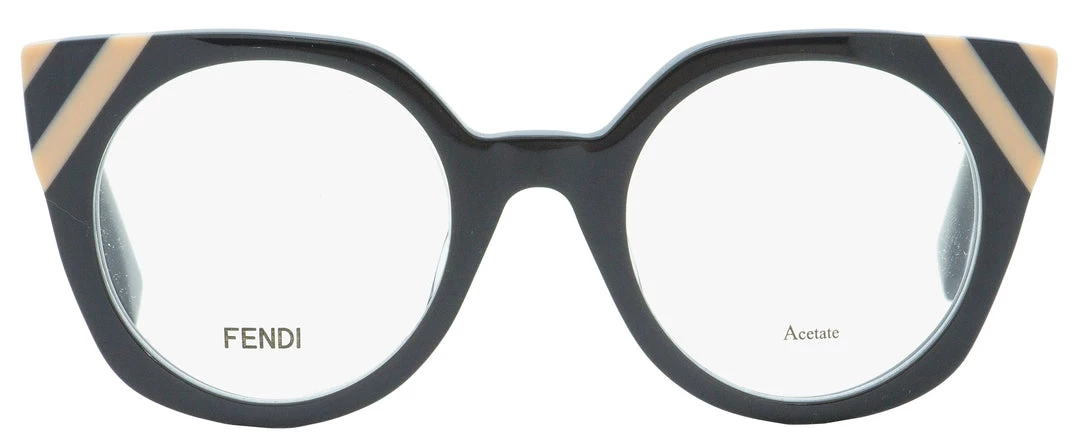 Fendi Women's Eyeglasses FF0246 KB7 Dark Gray/Salmon 48mm 4 Fendi Women's Eyeglasses FF0246 KB7 Dark Gray/Salmon 48mm - Image 2