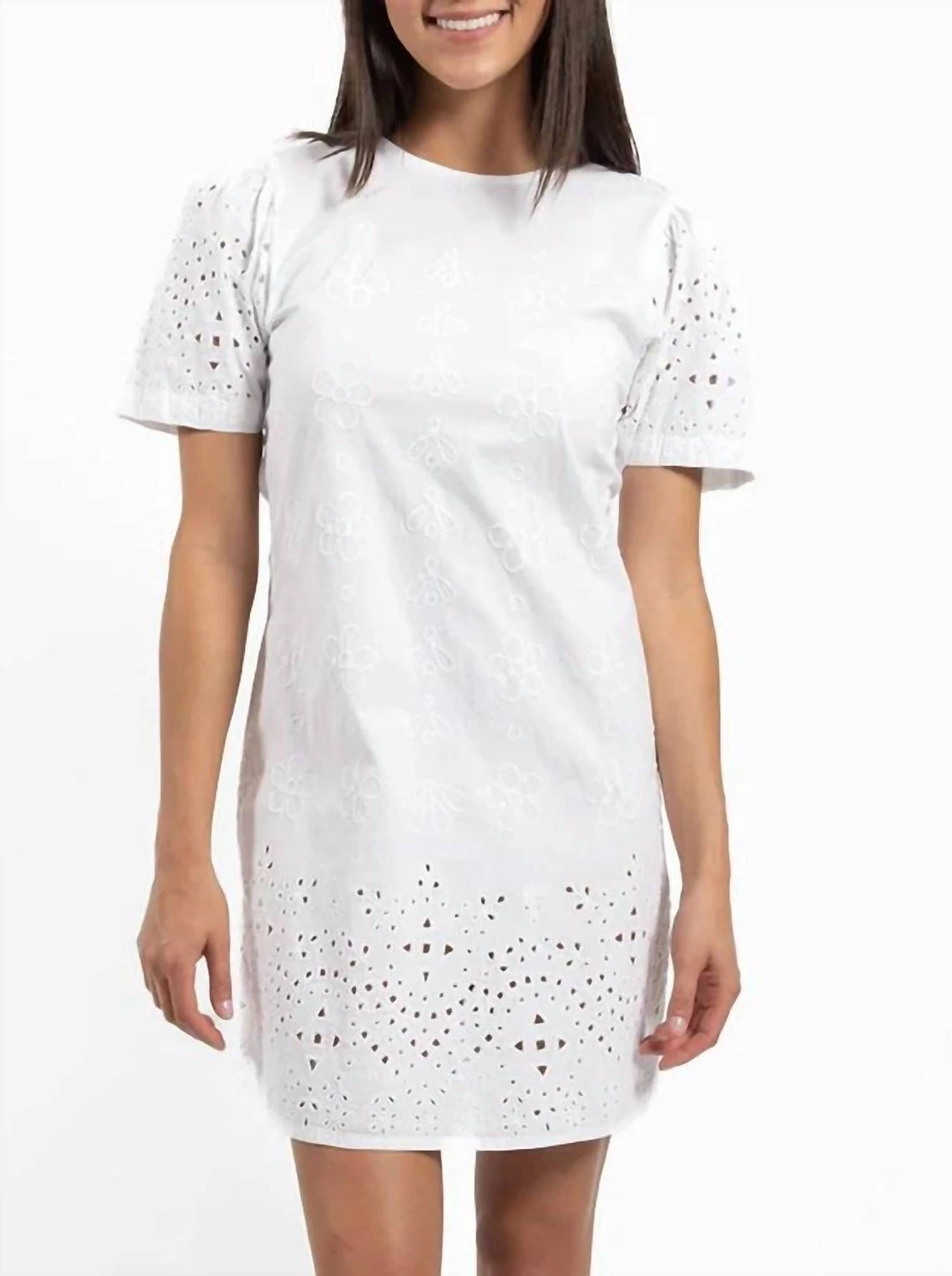 Jude Connally women Hazel Stretch Eyelet Dress In White 3 Jude Connally women Hazel Stretch Eyelet Dress In White