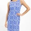 Jude Connally women Beth Dress in Sunburst Tile Cobalt