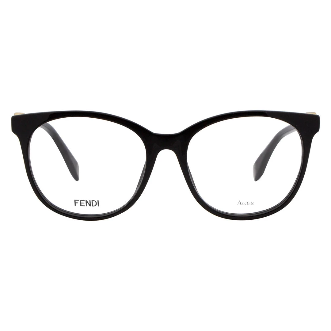 women Fendi Round Eyeglasses FF0393 807 Black 52mm 393 4 women Fendi Round Eyeglasses FF0393 807 Black 52mm 393 - Image 2