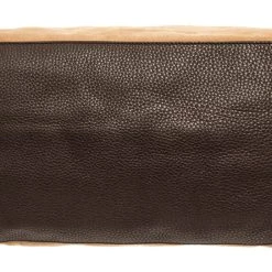 women Fendi Beige Open Tote Suede Handbag