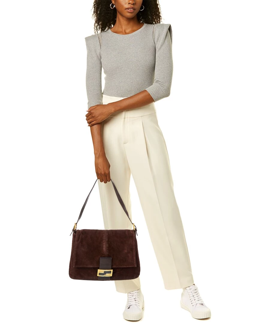 women FENDI Dark Brown Zucca-Print Leather Mamma Tote (Authentic Pre-Owned) 7 women FENDI Dark Brown Zucca-Print Leather Mamma Tote (Authentic Pre-Owned) - Image 5