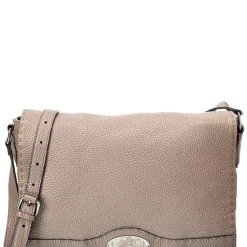 women FENDI Taupe Leather Selleria Crossbody (Authentic Pre-Owned)