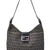 women FENDI Blue Zucca Print Canvas Mamma Bag (Authentic Pre-Owned)