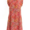 Jude Connally women Shari Watercolor Floral Dress In Spring Pink